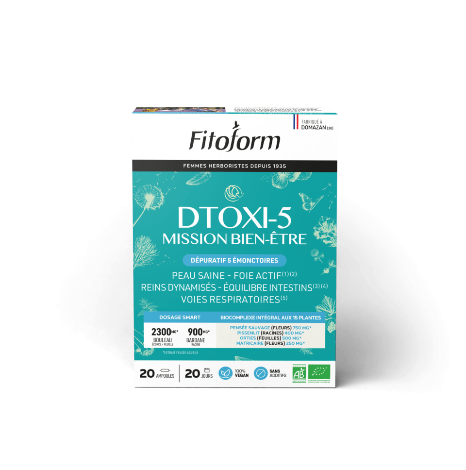 DTOXI‑5 Bio 20 ampoules – Détox 5 émonctoires – Fitoform