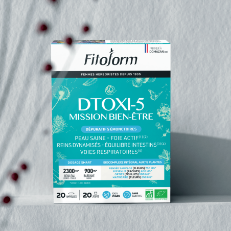 DTOXI‑5 Bio 20 ampoules – Détox 5 émonctoires – Fitoform
