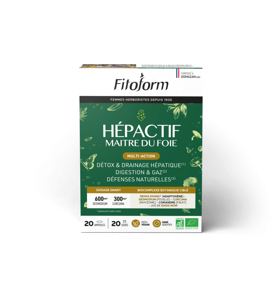 Hépactif Bio 20 ampoules – Détox foie & Digestion – Fitoform